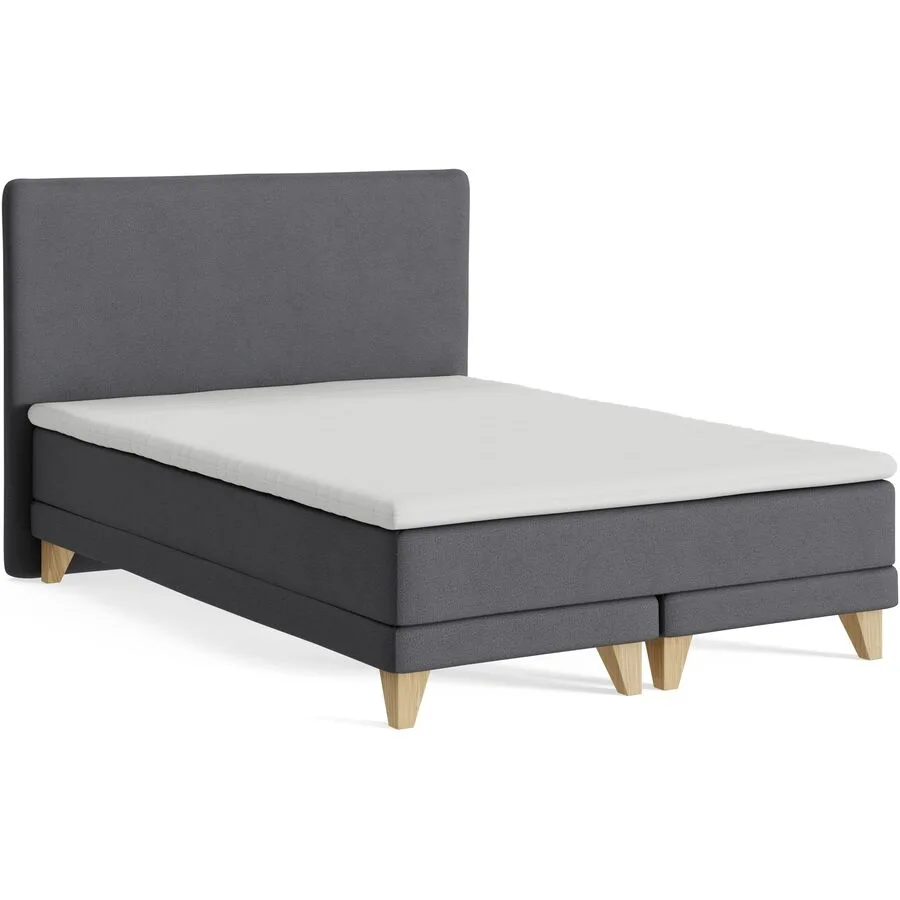 Boxspringbett President dunkelgrau Stoff 140 x 200 cm - Möbel Konfigurator: Traummöbel individuell zusammenstellen