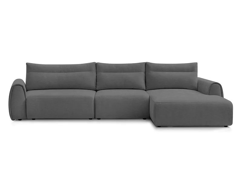 Ecksofa BOBOCHIC ADEN Stoff dunkelgrau