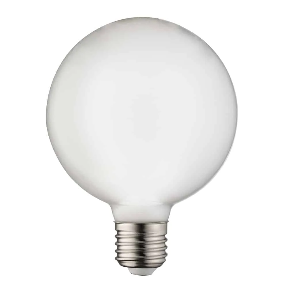 Globlampa 100mm Opal 8W 850lm 2700-2200K Dim to warm E14