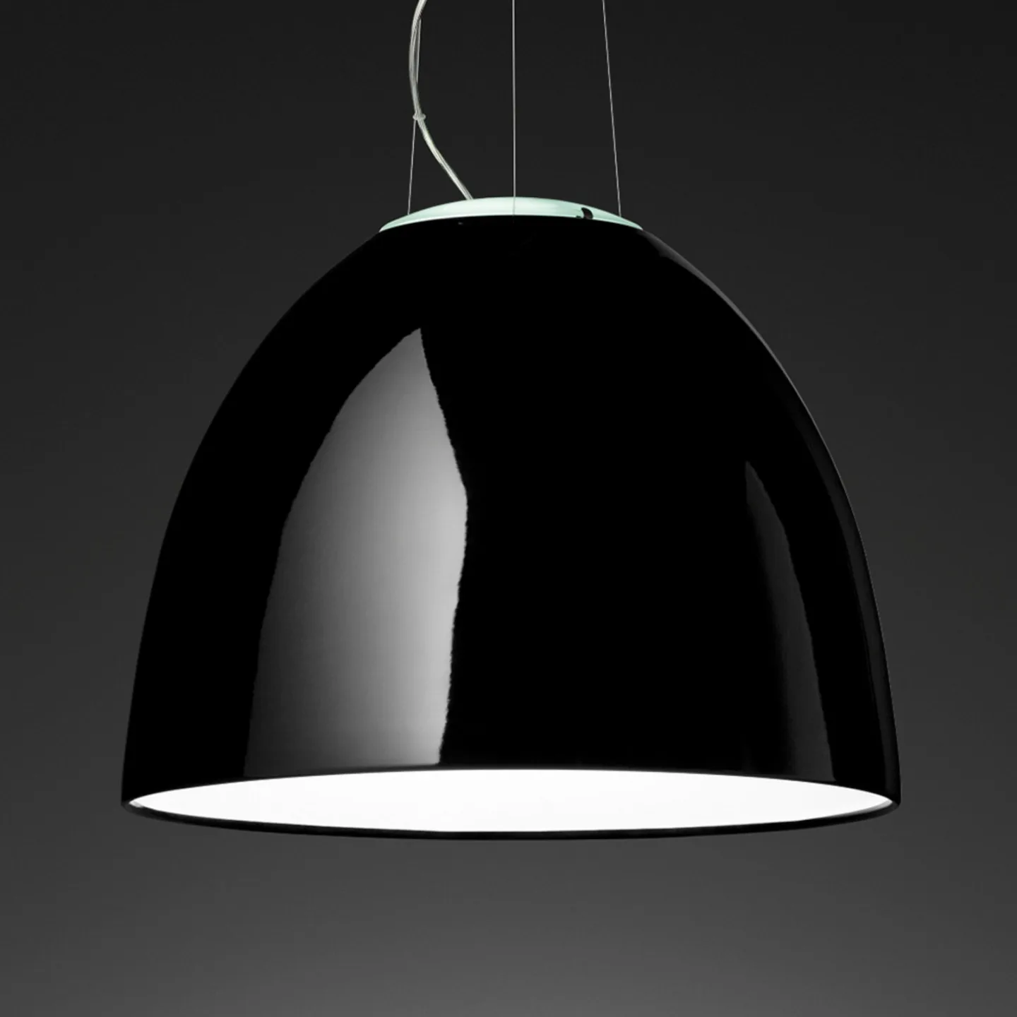 Nur Gloss LED-Hängelampe App schwarz - Artemide - Wohnzimmer - Design - Kunststoff - Einflammig
