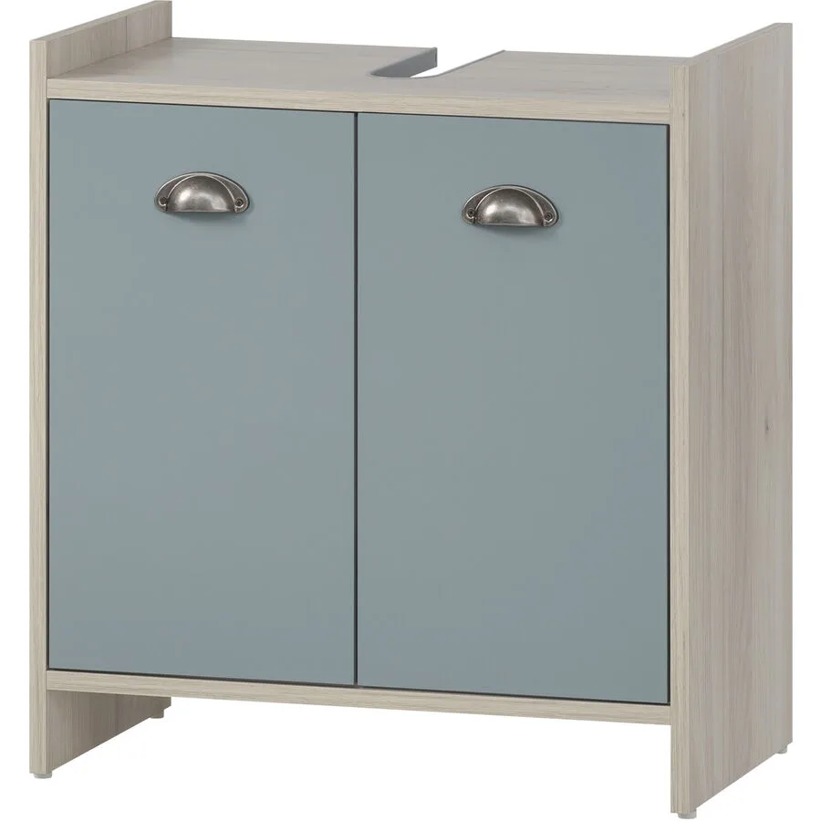 Waschbeckenunterschrank Lisabeth Eiche Dekor Holzwerkstoff B 56.9 T 33 cm H 62.4 cm