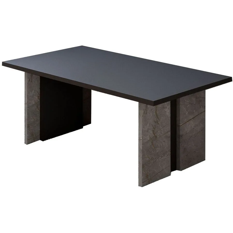 Salontisch Georis Marmor, Anthrazit 100% Melaminbeschichtete Kiefer B 90 T 50 cm