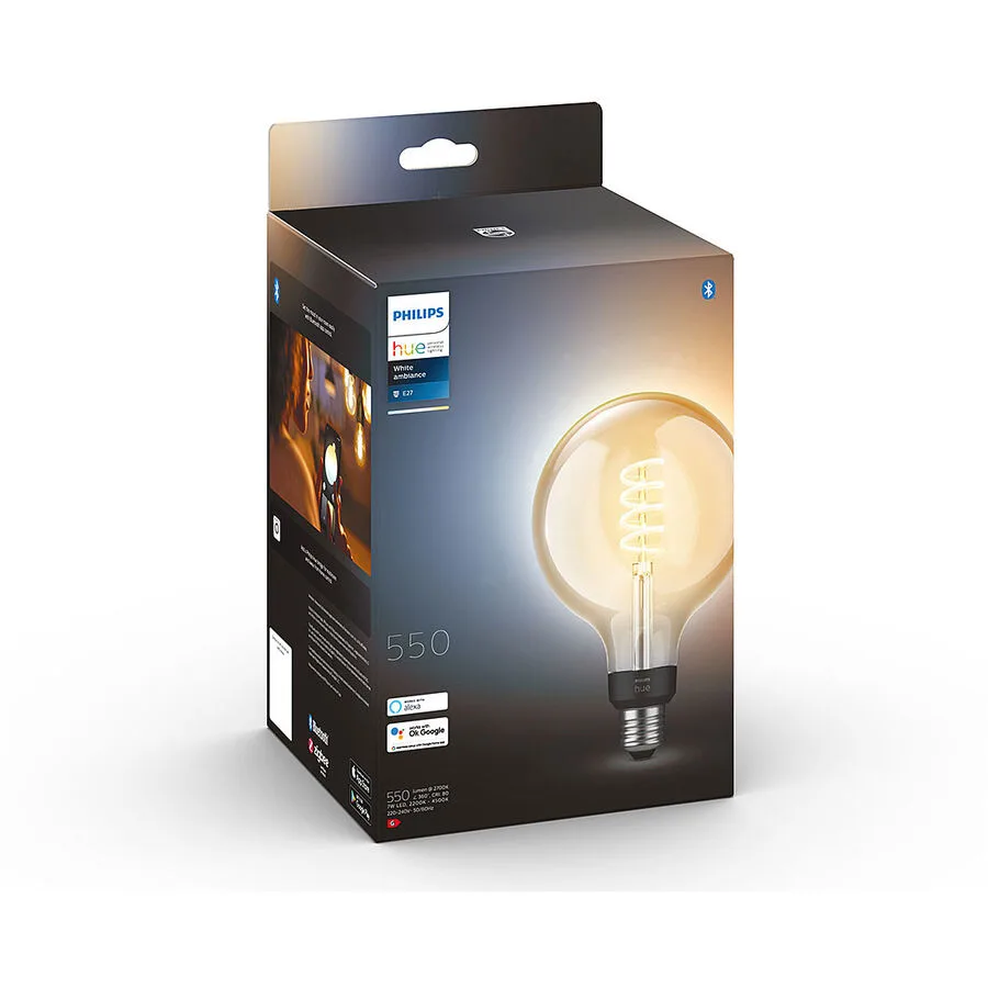 Leuchtmittel Philips Hue Kunststoff E27 7 W - Farbe: weiss - LED - Lichtfarbe: Extra warmweiss - Helles Neutralweiss - LED Leuchtmittel