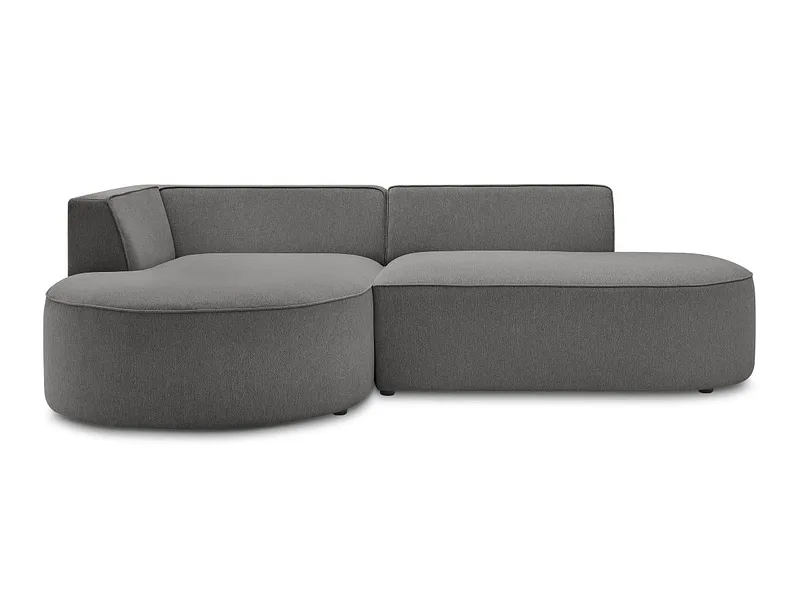 Ecksofa BOBOCHIC ROUSSEAU Stoff chiniert dunkelgrau