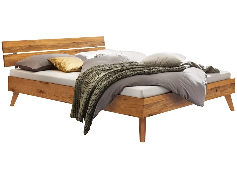 Bett HASENA ORTONA 90x200cm massives holz wildeiche natur