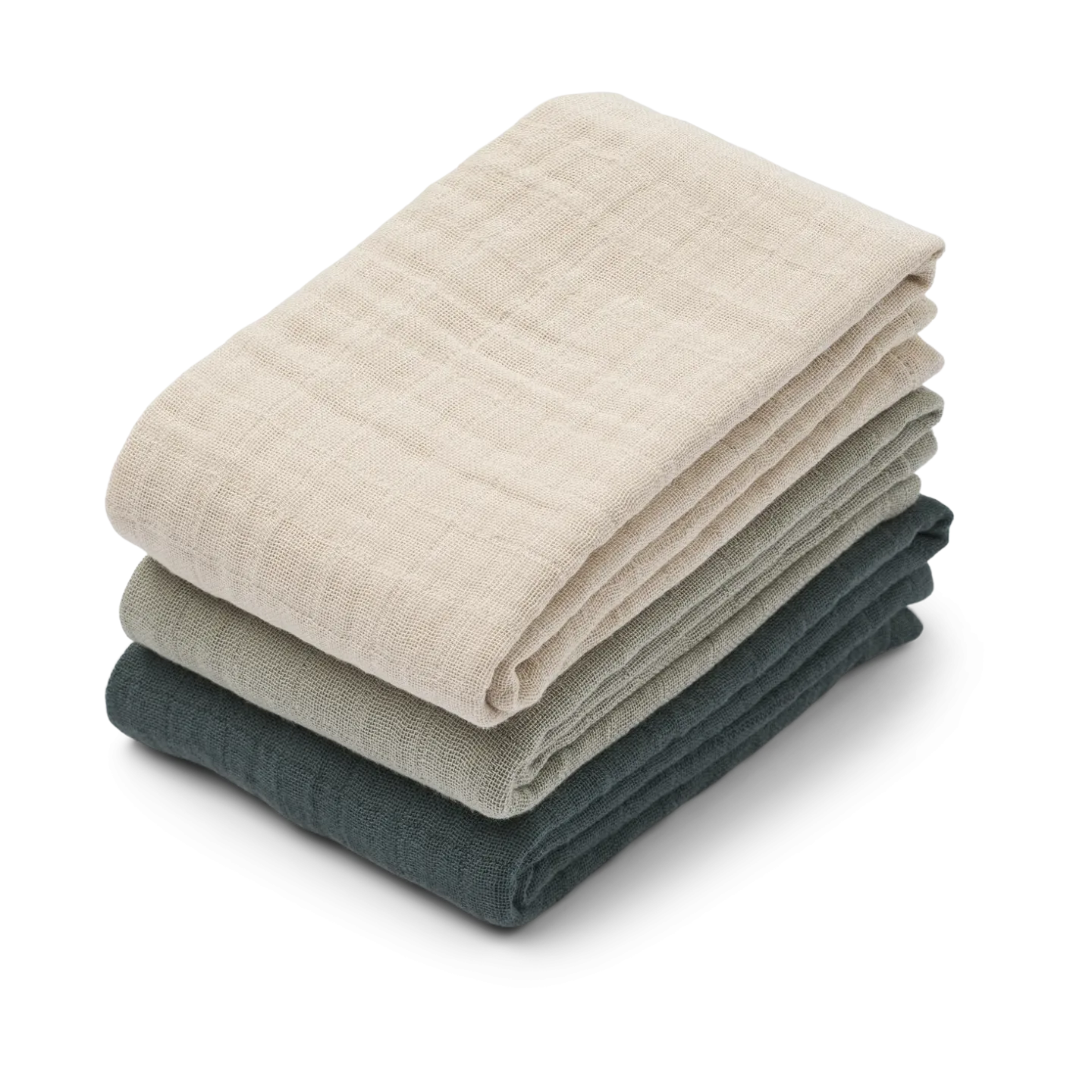 Liewood Lewis muslin filt 3 delar 65x65 cm Dove blue mix