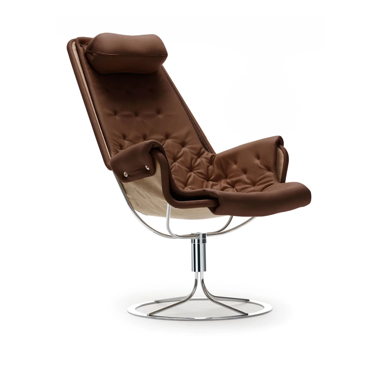 DUX - Jetson Classic Soft Läder Brun - Fåtöljer - Bruno Mathsson - Brun - Läder/Naturmaterial/Metall/Syntetiskt