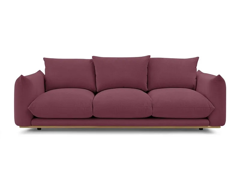 3er Sofa BOBOCHIC ERNEST Stoff rot