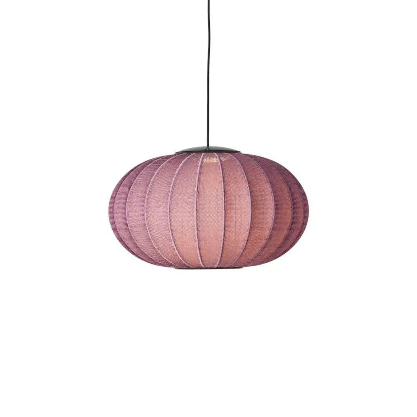 Knit-Wit 57 Oval LED Taklampa Burgundy - Made By Hand - Sovrum - Tyg / textil