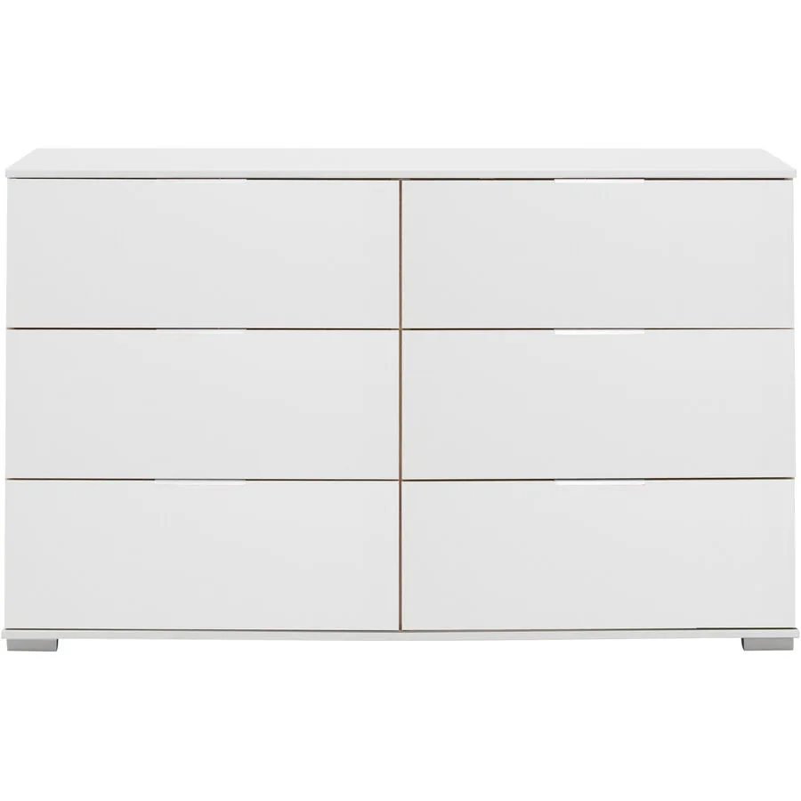 Kommode Peyton A Weiss Holzwerkstoff 130 cm 41 cm
