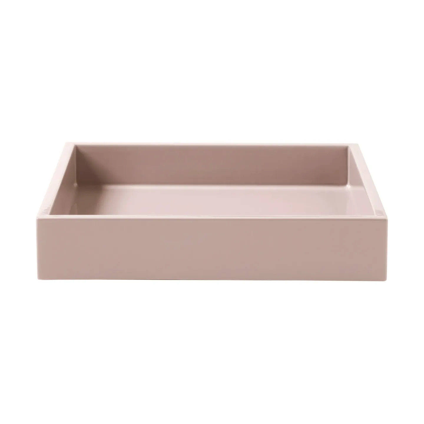 Mojoo Lux lackiertes Dekotablett 19x19x3,5 cm Powder rose