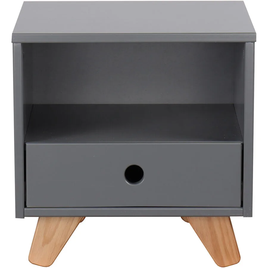 Nachttisch Akai Grau, Braun Pinie, MDF B 40 H 40 cm