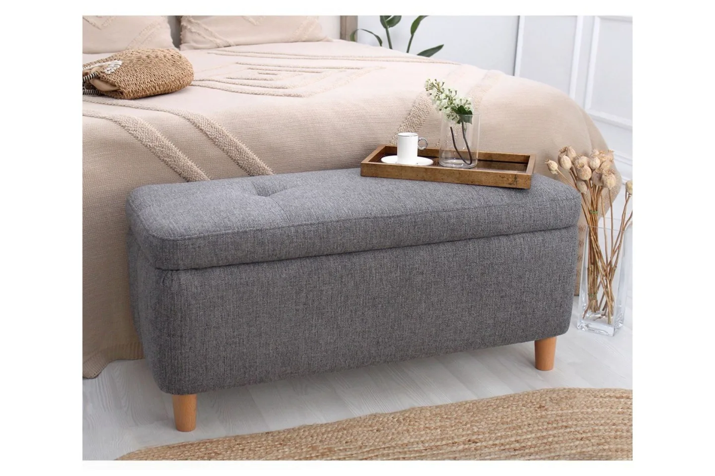 Mansi Sittpuff 100 cm - Mörkgrå