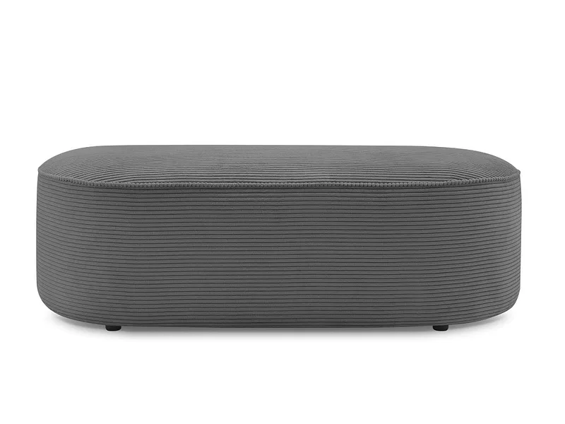Hocker BOBOCHIC ROUSSEAU 70x140x45cm cord-stoff dunkelgrau