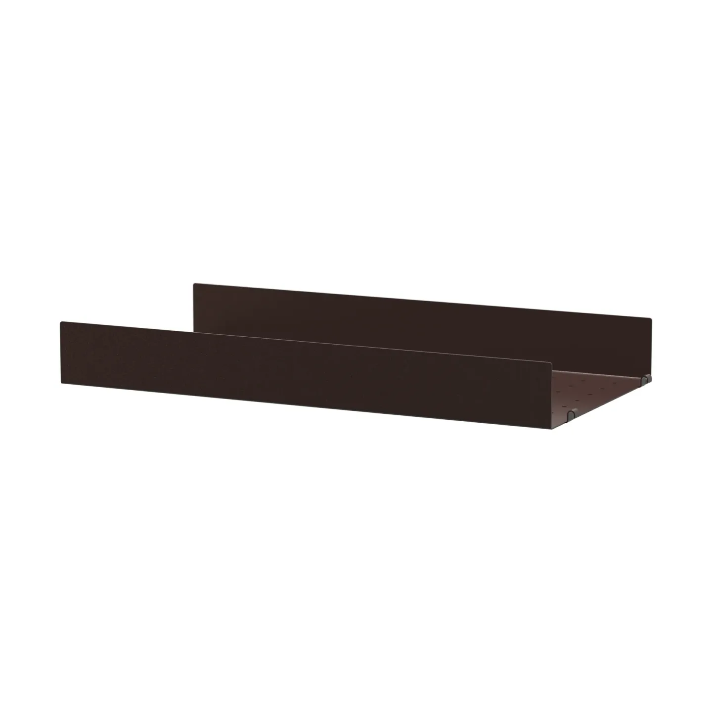 String String Regalboden Metall Dunkelbraun, 58x30 cm, hoher Rand