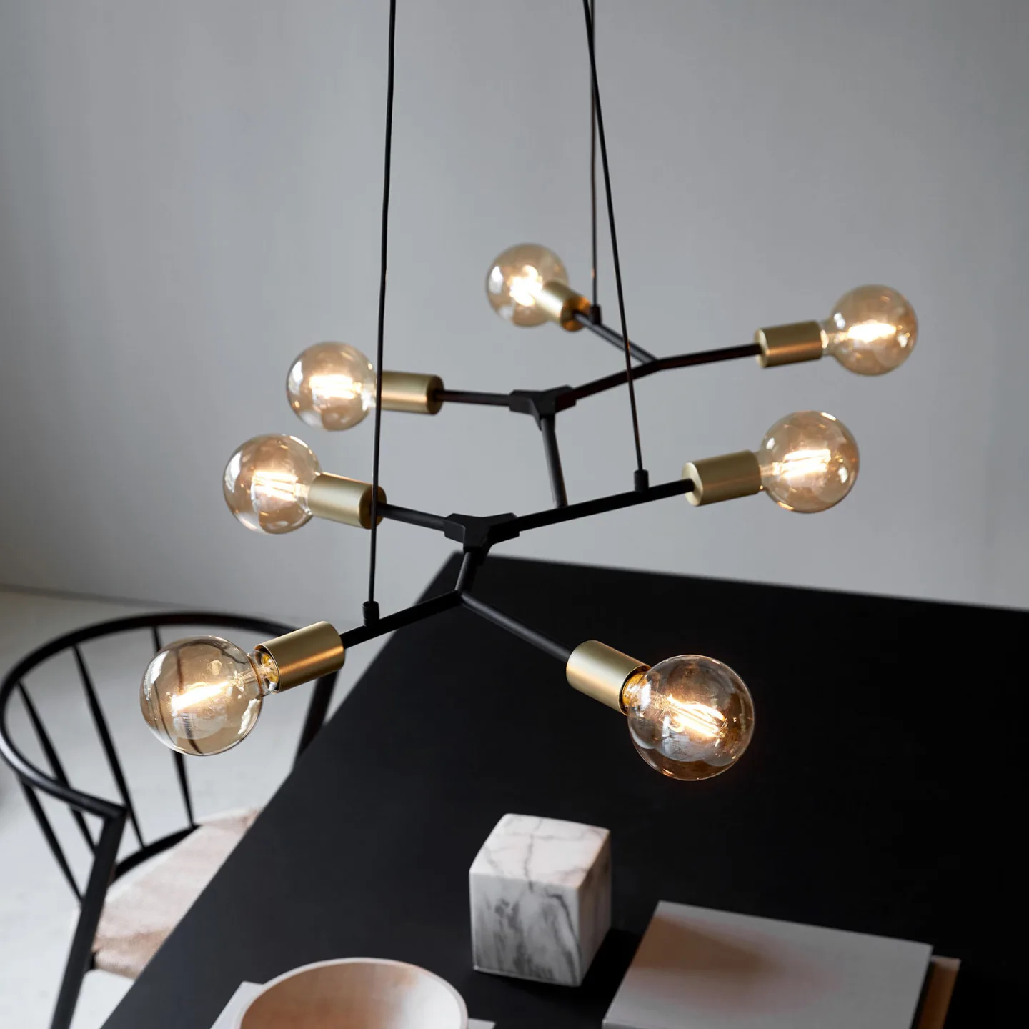 Josefine 7 Pendelleuchte Black - Nordlux - Wohnzimmer - Modern - Metall - Mehrflammig
