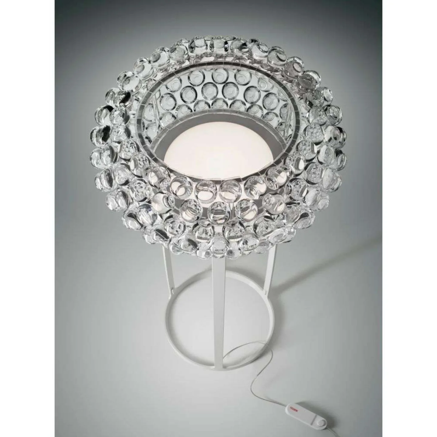 Caboche Plus Media LED Stehleuchte Transparent - Foscarini - Wohnzimmer - Kunststoff