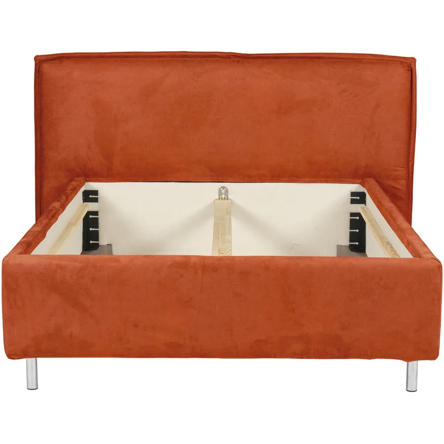 Bett Bow bronze 51% Polyester, 42% Acryl, 7% Baumwolle mit attraktiver Spezialnaht am Kopfteil, im skandinavischen Design 140 x 220 cm