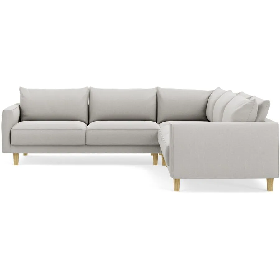 Ecksofa Avena Variabel Stoff/Holzfuss Eiche cream B 264 T 264 cm - Möbel Konfigurator: Traummöbel individuell zusammenstellen