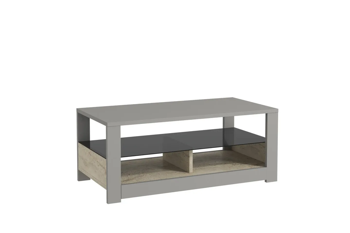 Griselda Soffbord 90 cm - Grå/Travertin