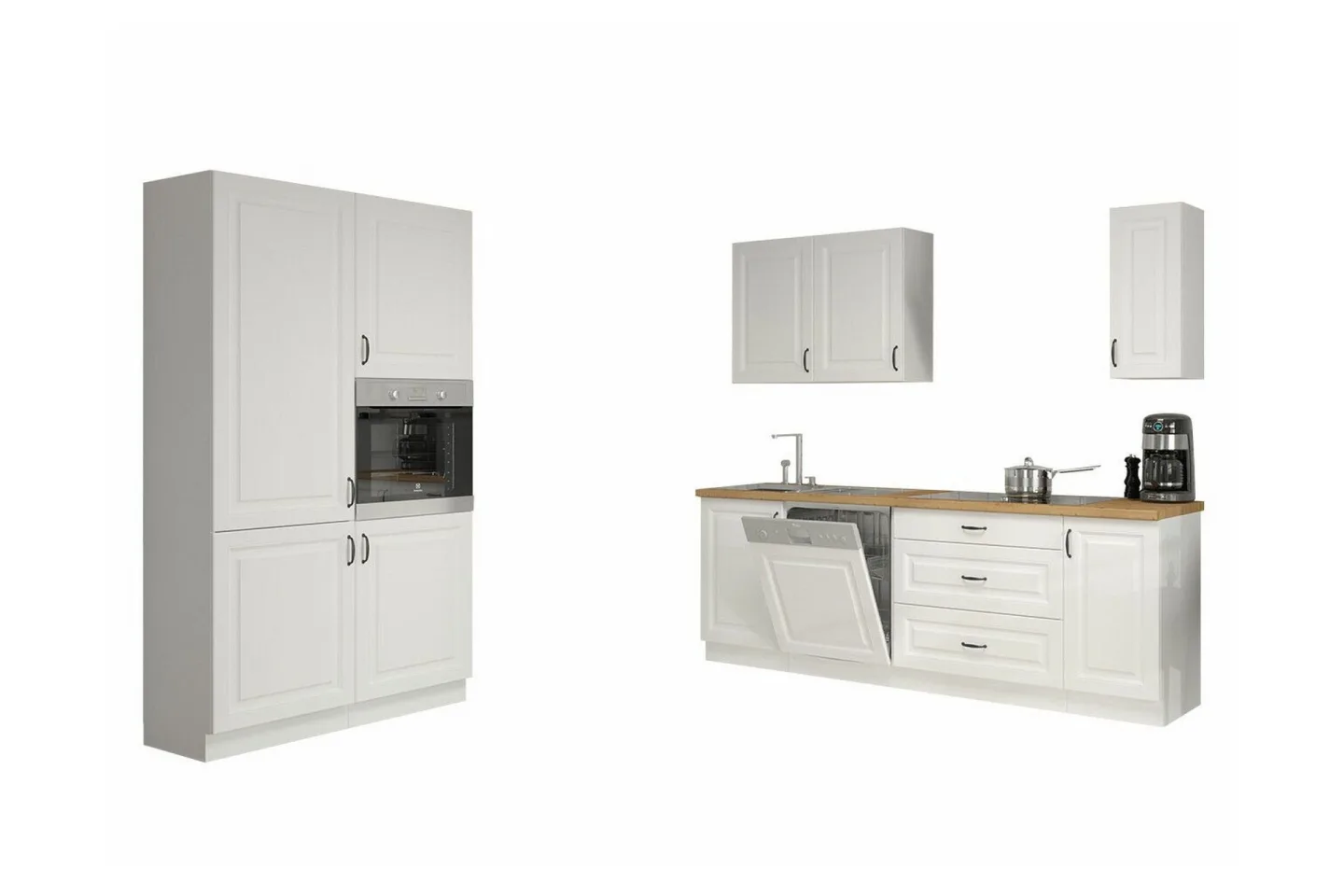 Templemore Möbelset För Kök & Matplats White -