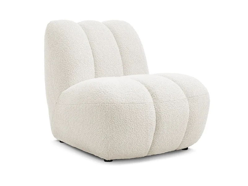 Sessel BOBOCHIC JANISSAIRE Boucle-Stoff weiss
