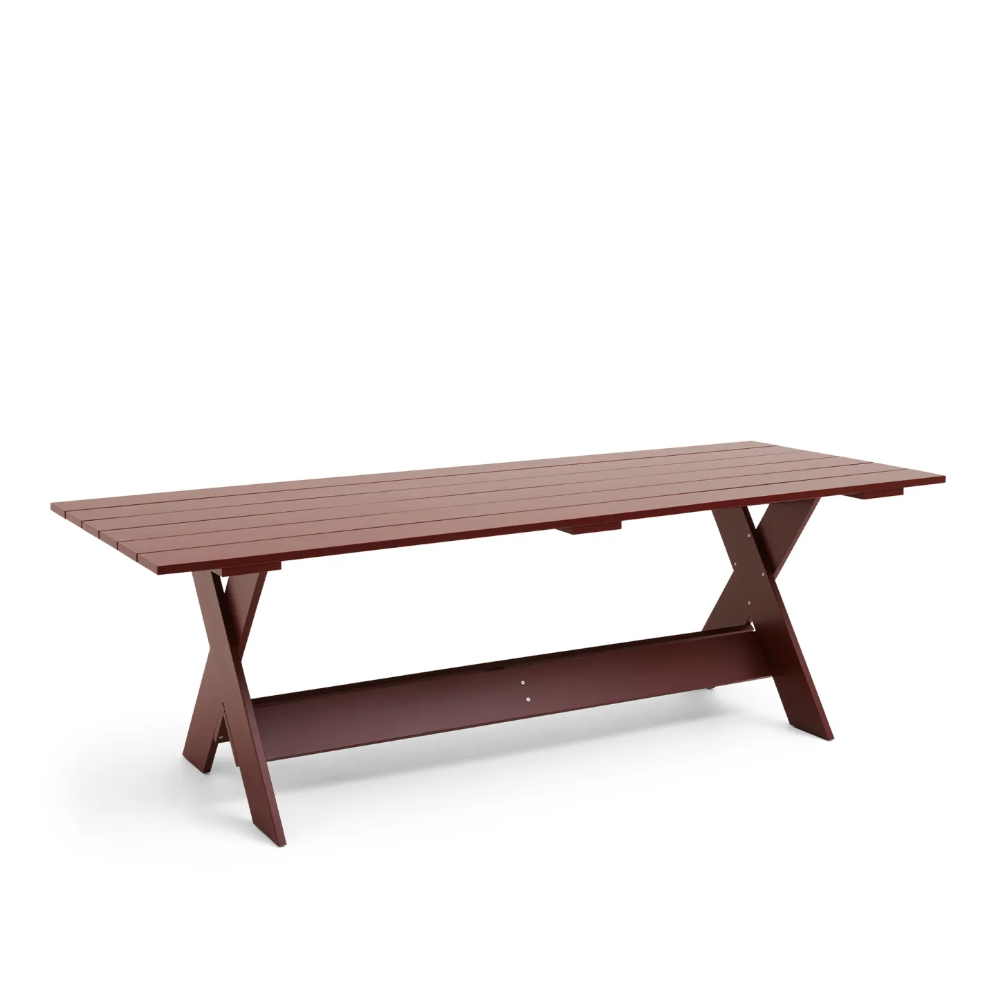 HAY - Crate Dining Table L230 - Iron red - Matbord utomhus - Gerrit Rietveld - Röd - Trä