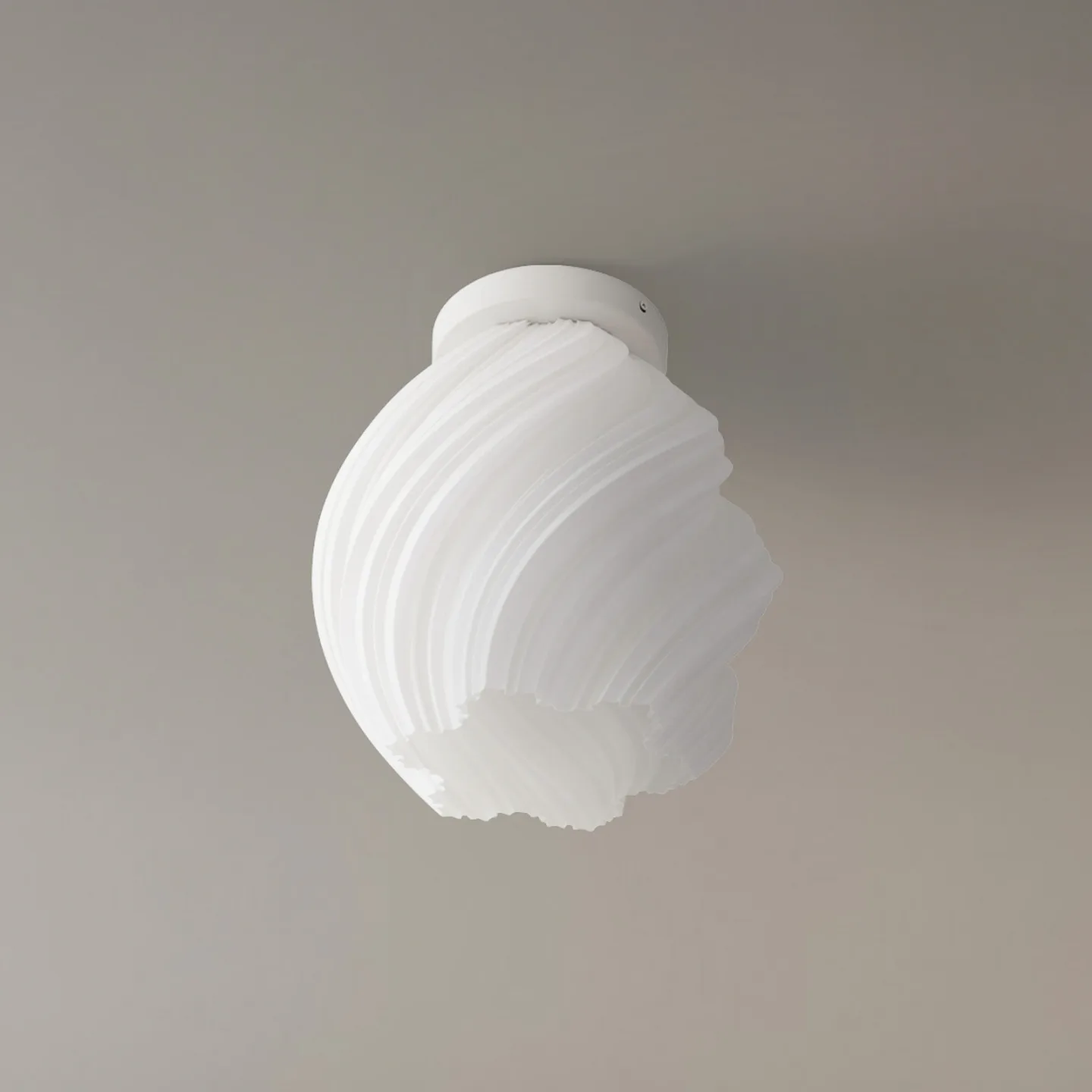 Nuvia Deckenleuchte 32 cm 3D Druck weiß - Lindby - Wohnzimmer - Modern - Kunststoff - Einflammig