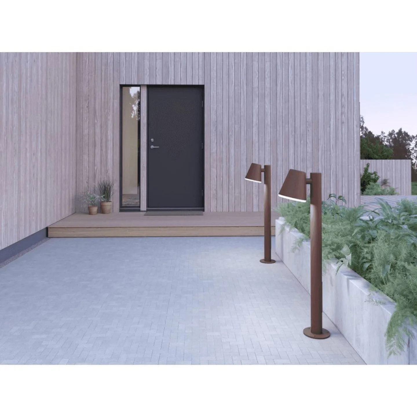 Mist Gartenleuchte H102,9 Rust - Belid - Terrasse - Metall