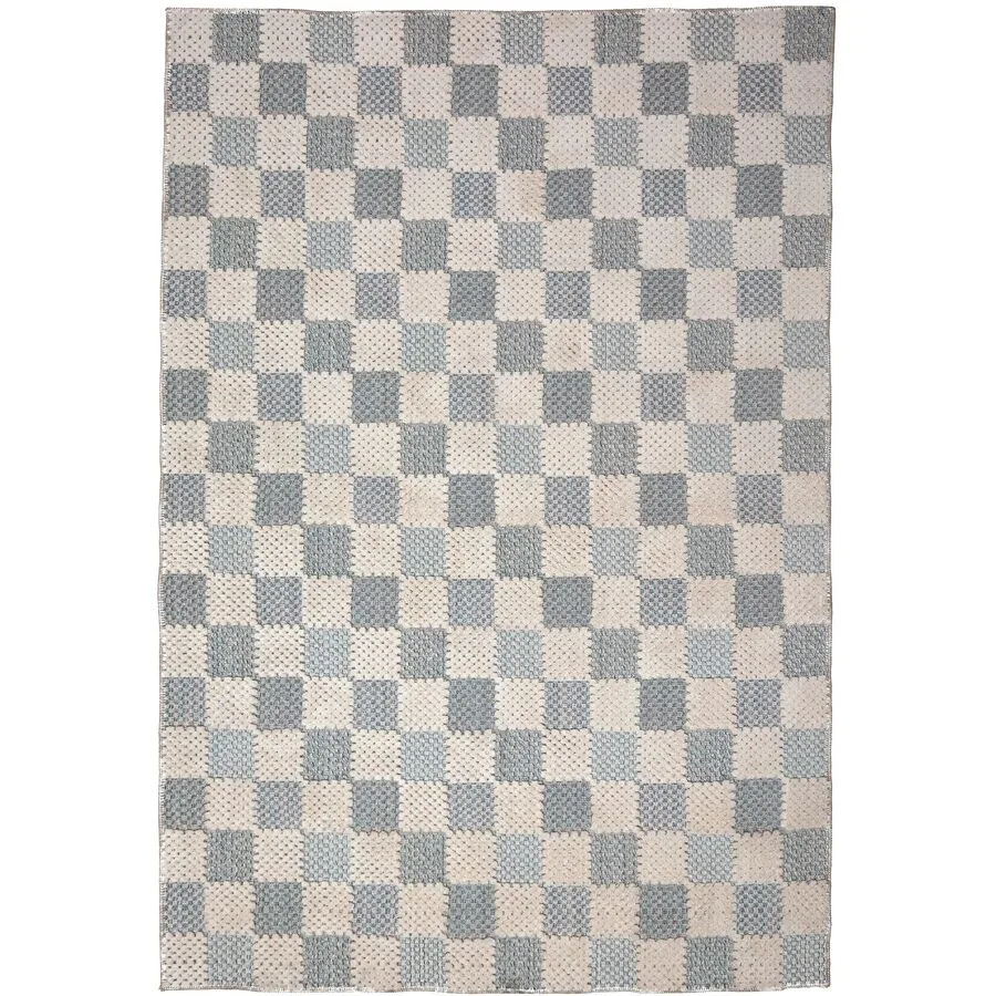 Teppich Tallis BLAU Schottenkaro 80% BAUMWOLLE 20% POLYESTER 155 x 230 cm