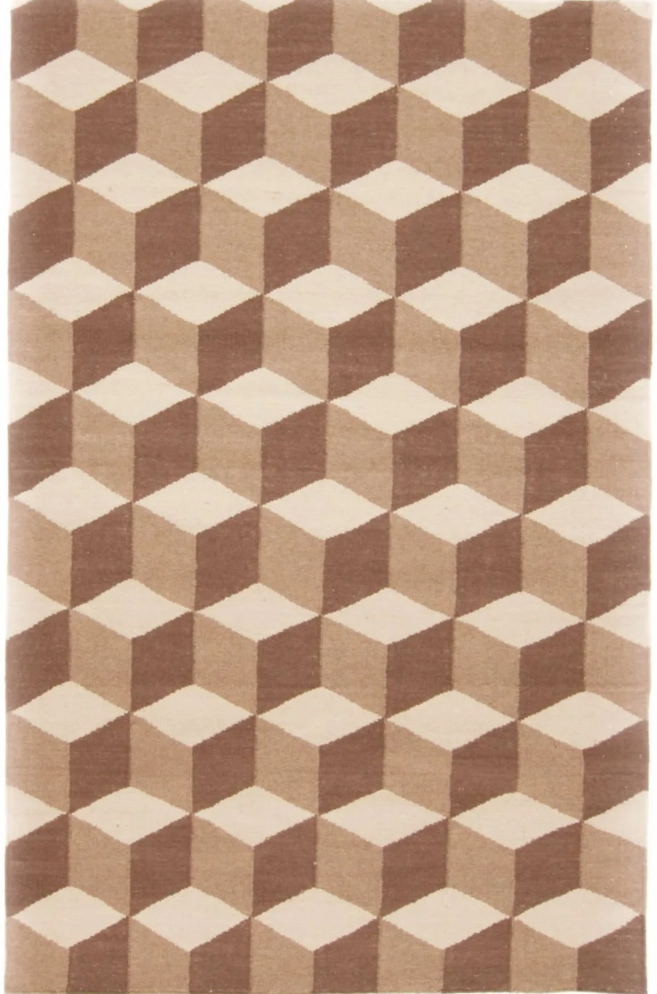 Ullteppe - Floriáda (beige/brun) (Størrelse: 150 x 250 cm)