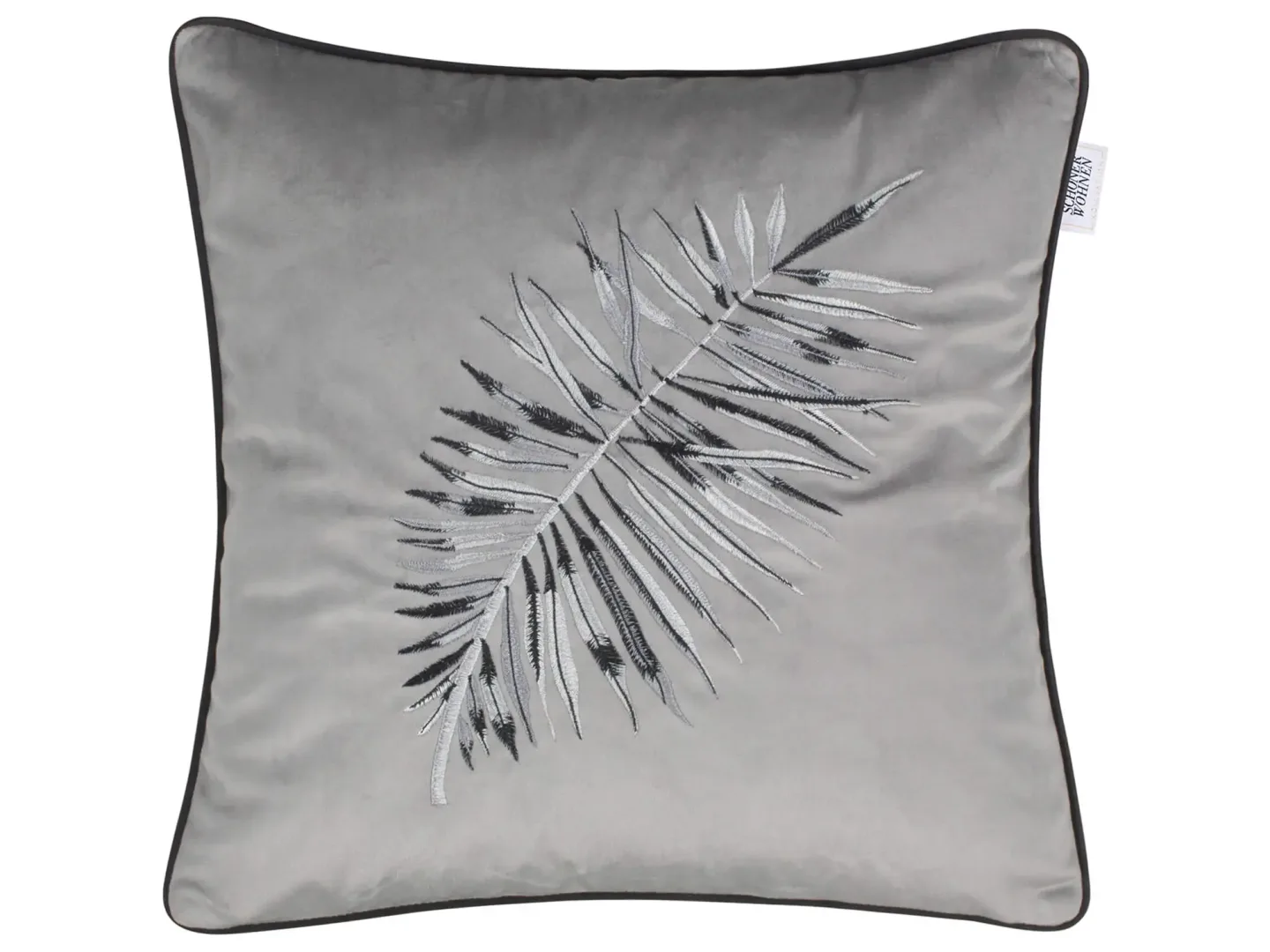 Stoeckel & Grimmler Kissenhülle Jungle, Grau 38x38 cm Grau | Schubiger Möbel