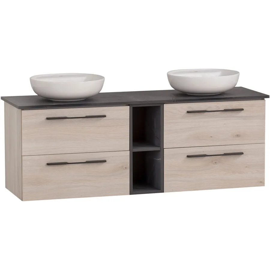 Waschtisch mit Lavabo Maxin sand Holzwerkstoff B 148.2 T 45 cm H 65.4 cm