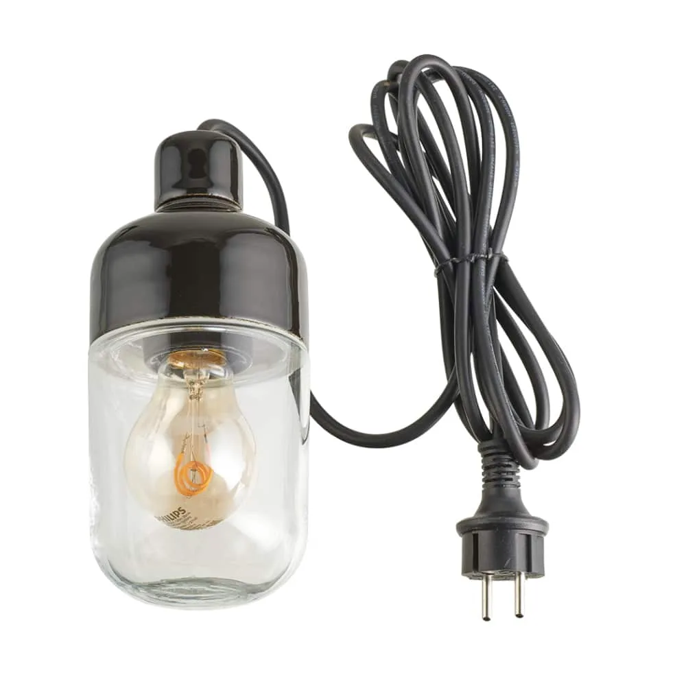 Ohm Pendel Outdoor 100/215 Svart med klarglas
