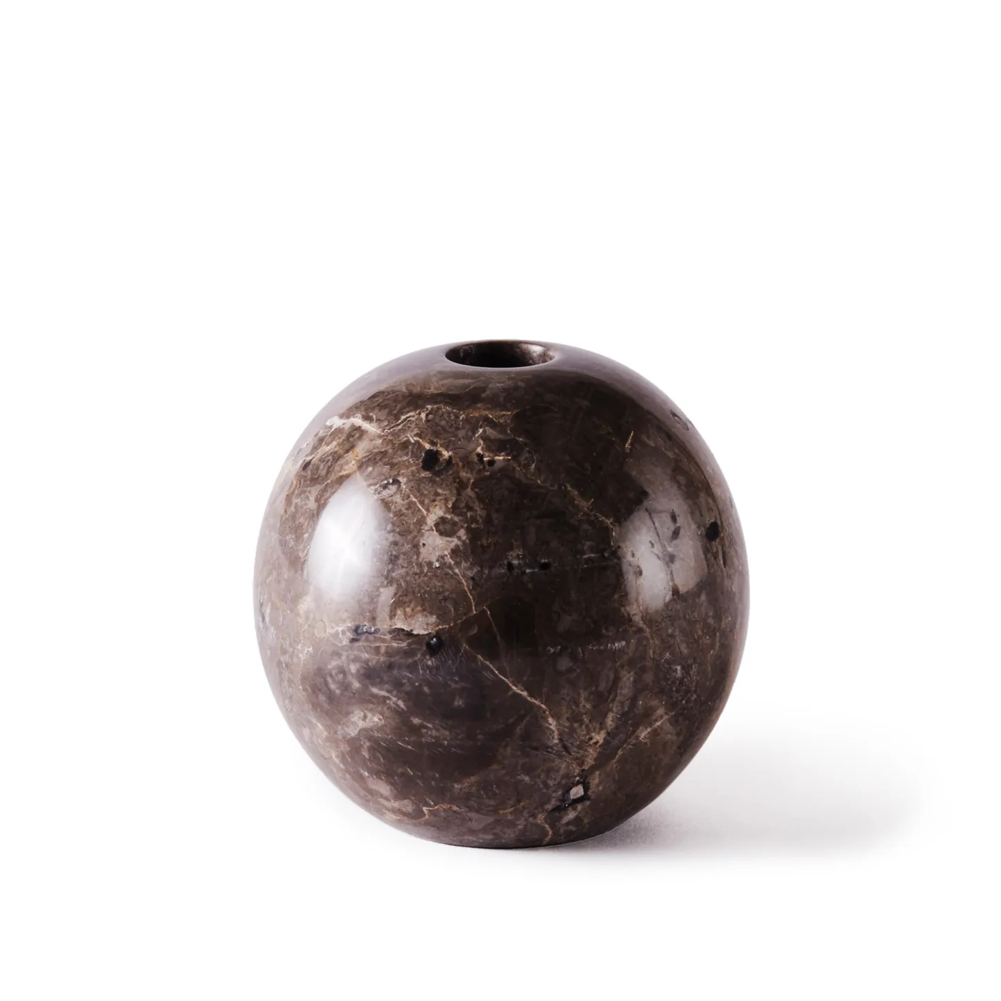 Dusty Deco - Sphere Candle Holder Medium Grey - Ljusstakar - Edin & Lina Kjellvertz - Grå