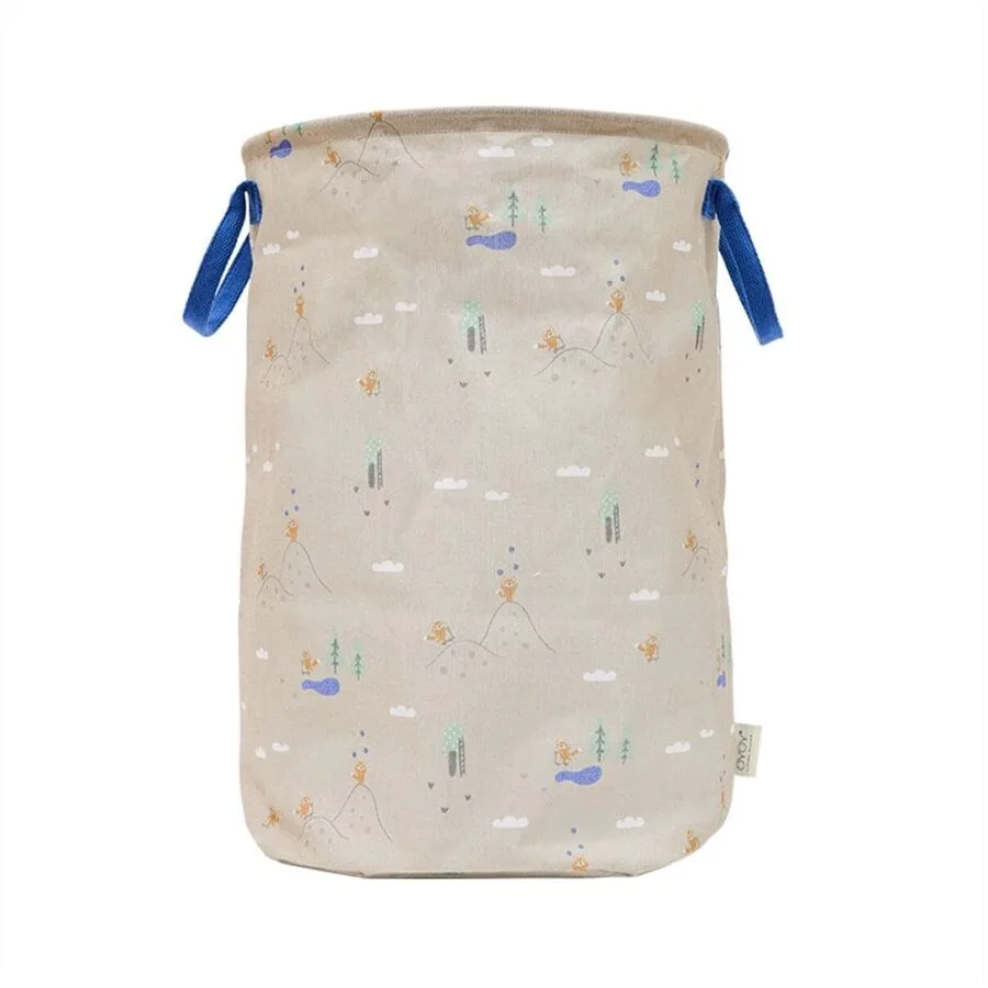 Aufbewahrungskorb OYOY Blau Baumwolle/Polyester B 38 H 54 cm
