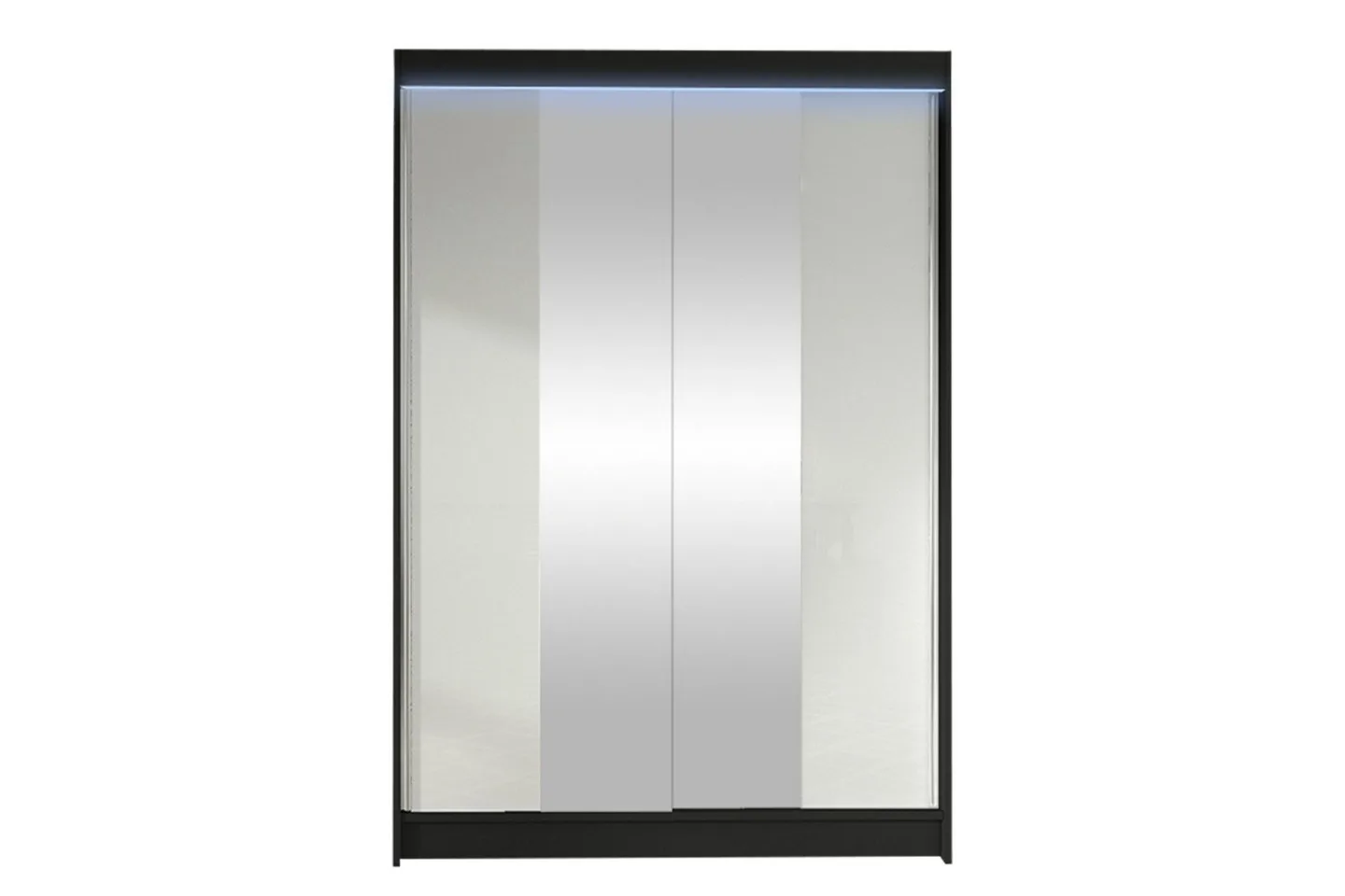Liverpool Garderob m. Spegel 120x200 cm - Svart/Vit