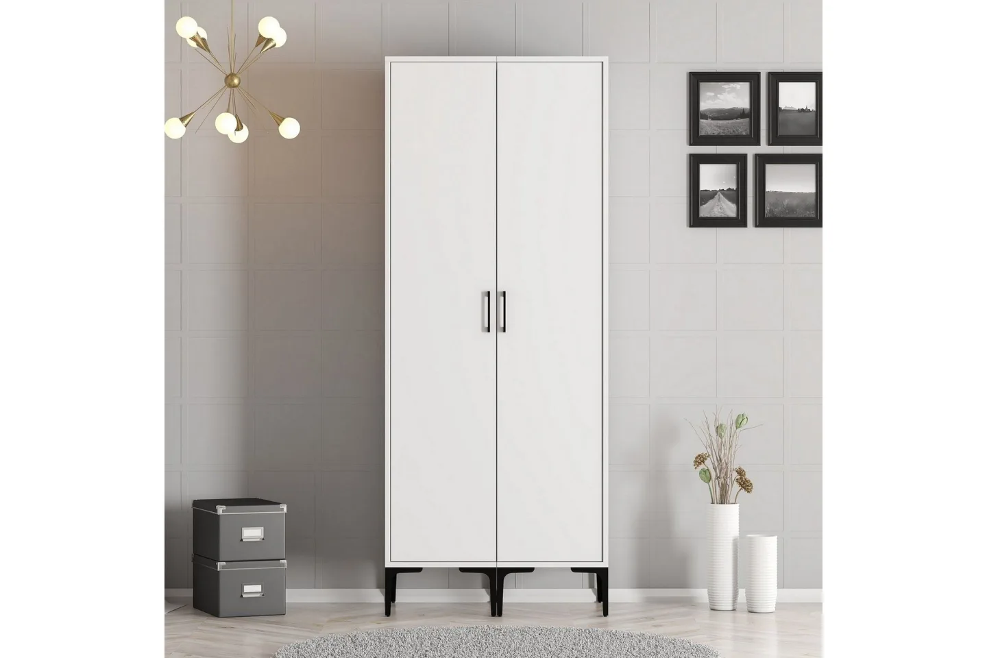 Kumsal Garderob 80 cm - Vit