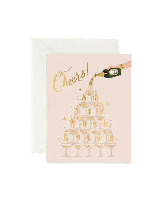 Champagnerturm 'Cheers' Karte