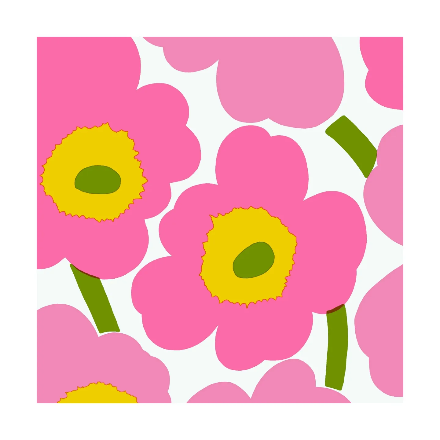 Marimekko Unikko Serviette 33x33cm 20er Pack Pink