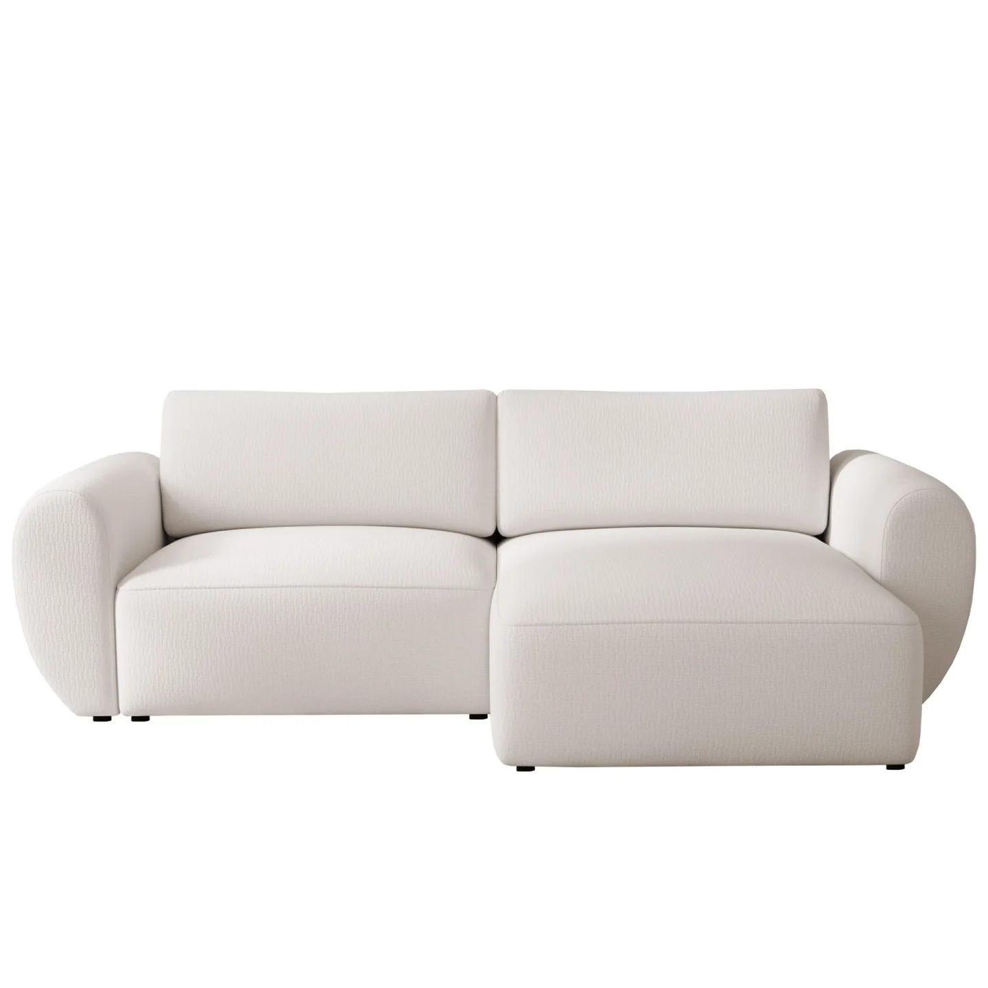Osvar 3-sits Bäddsoffa med Divan Höger och Förvaring - Vit