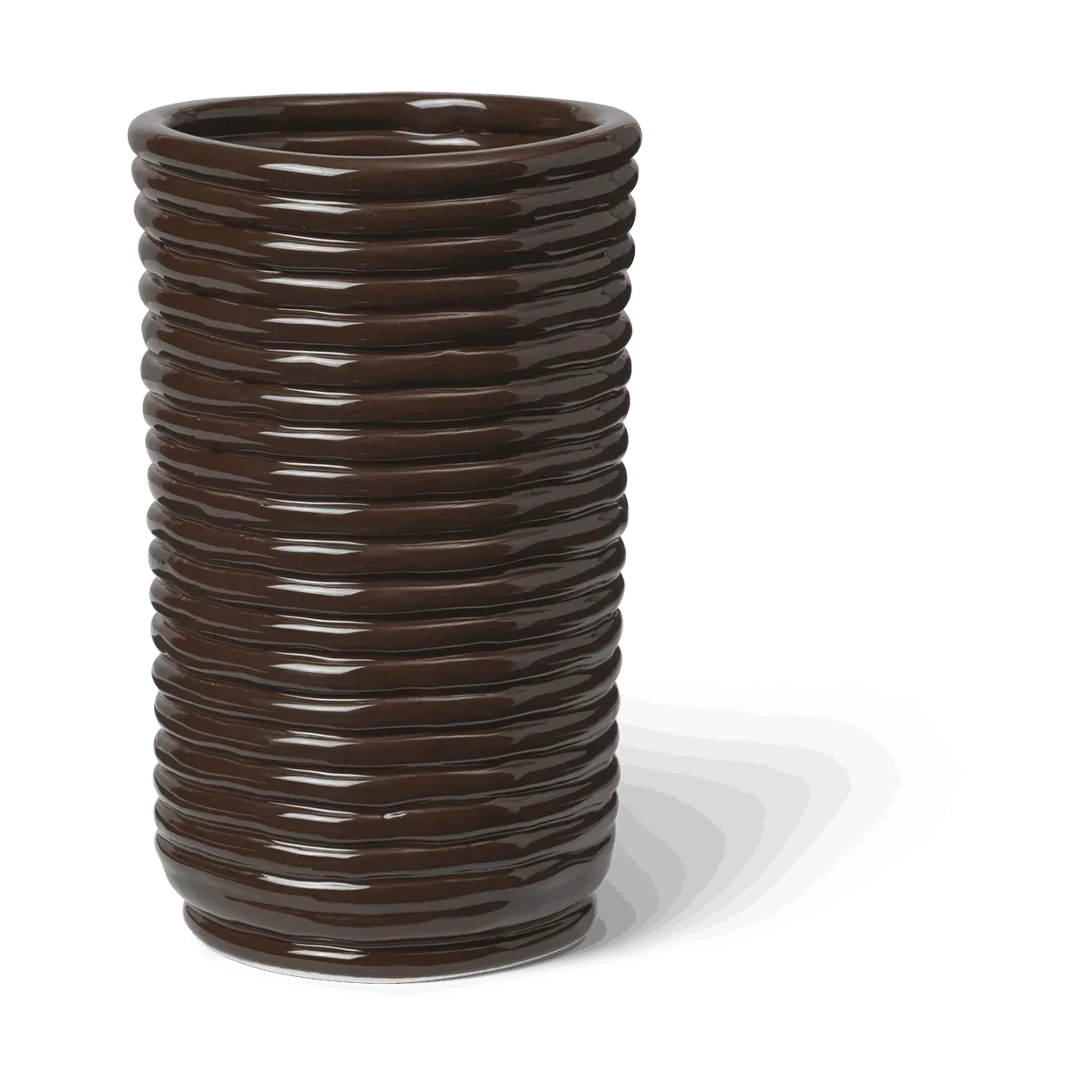 Ferm Living Corduroy Vase 21 cm Carob Brown