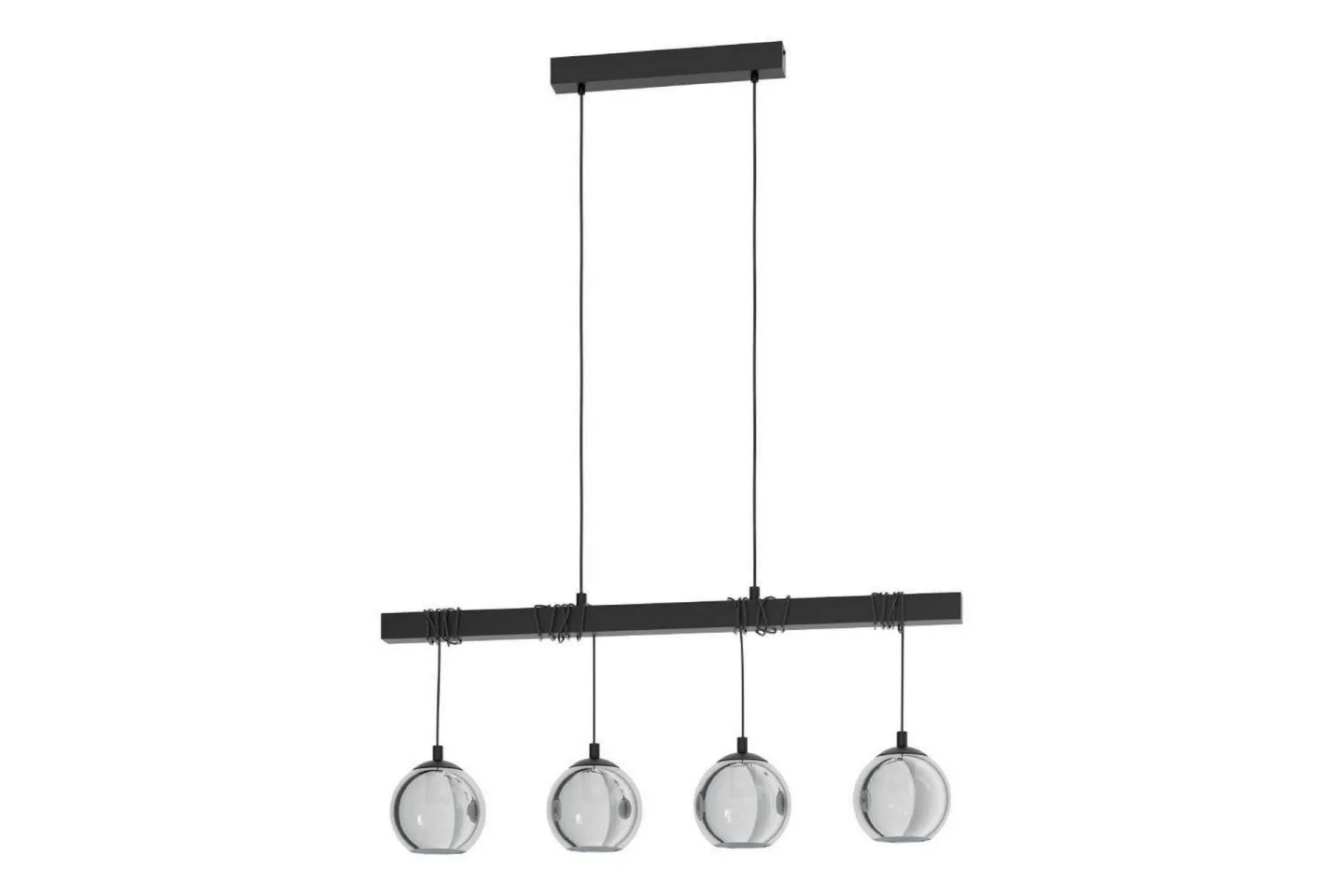 Takpendel Eglo Argallo Svart/Transparent med 4 Lampor -