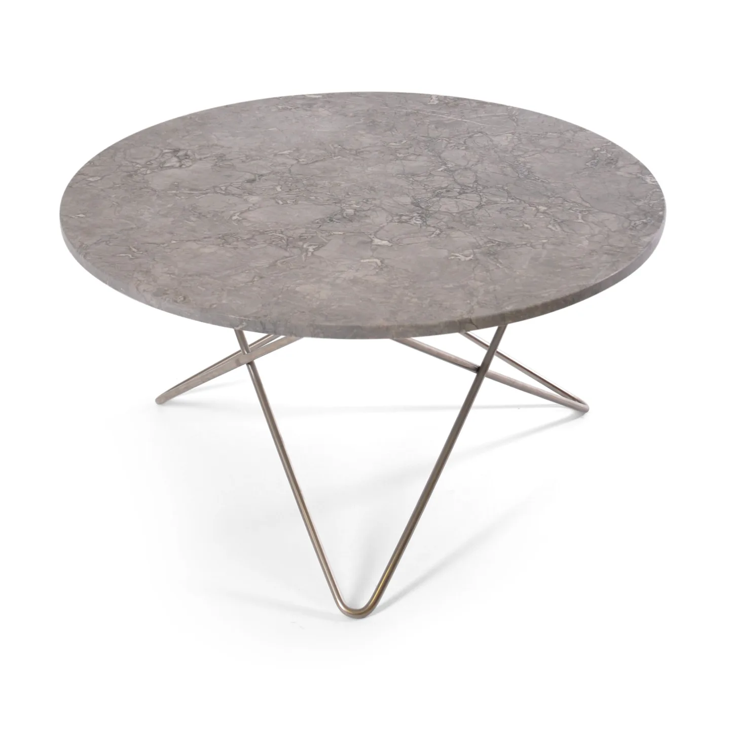 OX Denmarq - O Table Steel/Grey Marble - Soffbord - Dennis Marquart - Grå - Metall/Sten