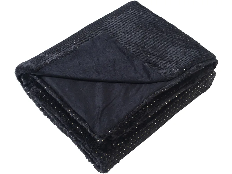 Decke FAUSTINE 150x200cm schwarz
