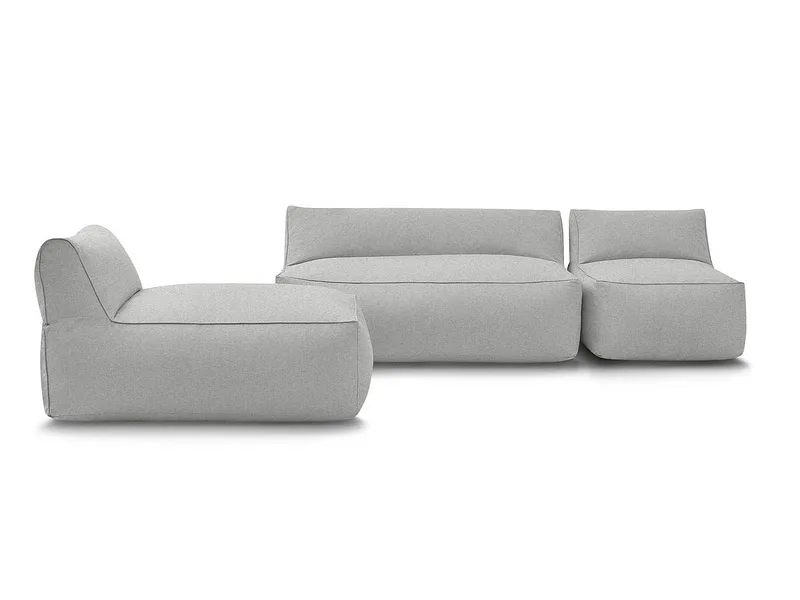 Gartensofa BOBOCHIC RIVIERA Stoff hellgrau