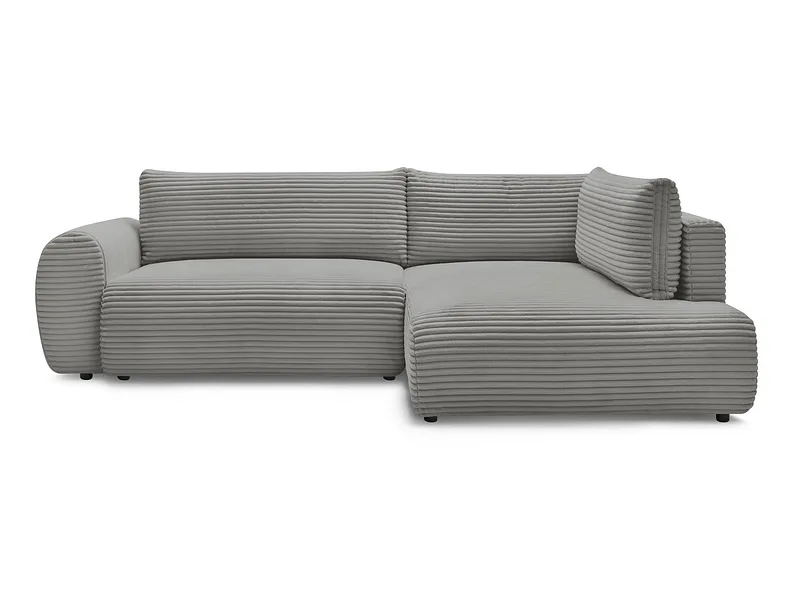 Ecksofa BOBOCHIC LUCIEN Cord-Stoff dunkelgrau