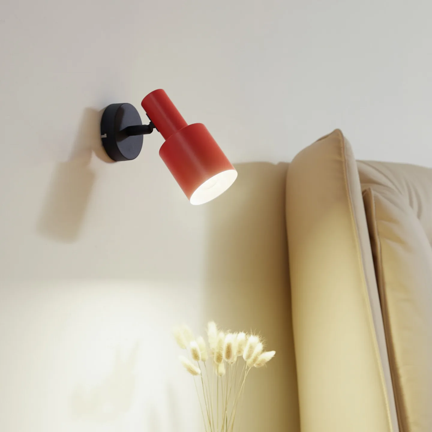 Ovelia Wandleuchte Orange/Black - Lindby - Wohnzimmer - Modern - Metall - Einflammig