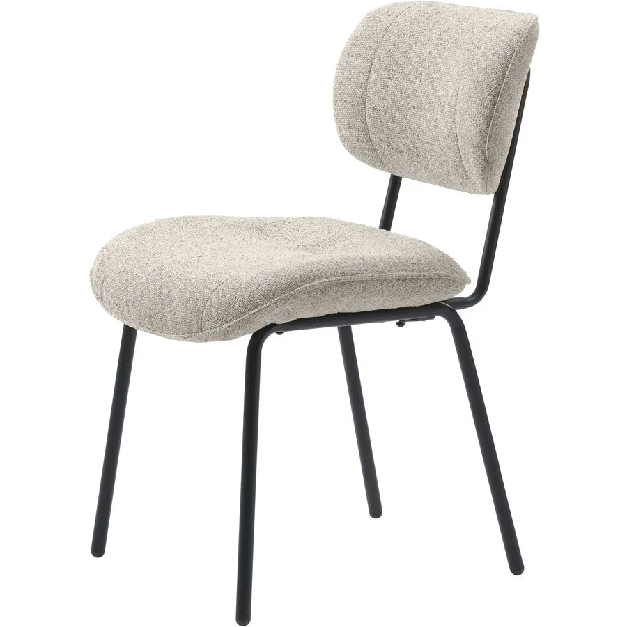 Stuhl 2er-Set Bay creme Polyester