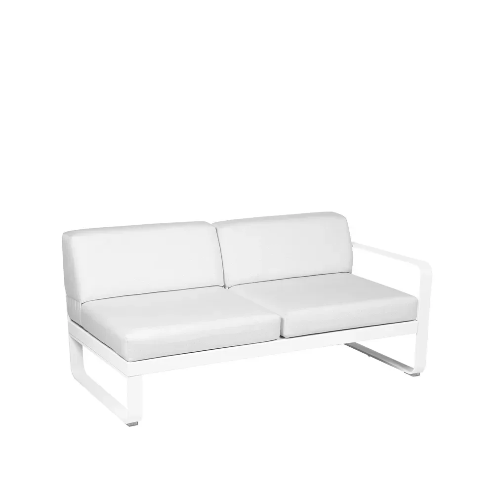 Fermob Bellevie Right modulsoffa 2-sits Cotton white (vit), off-white dyna